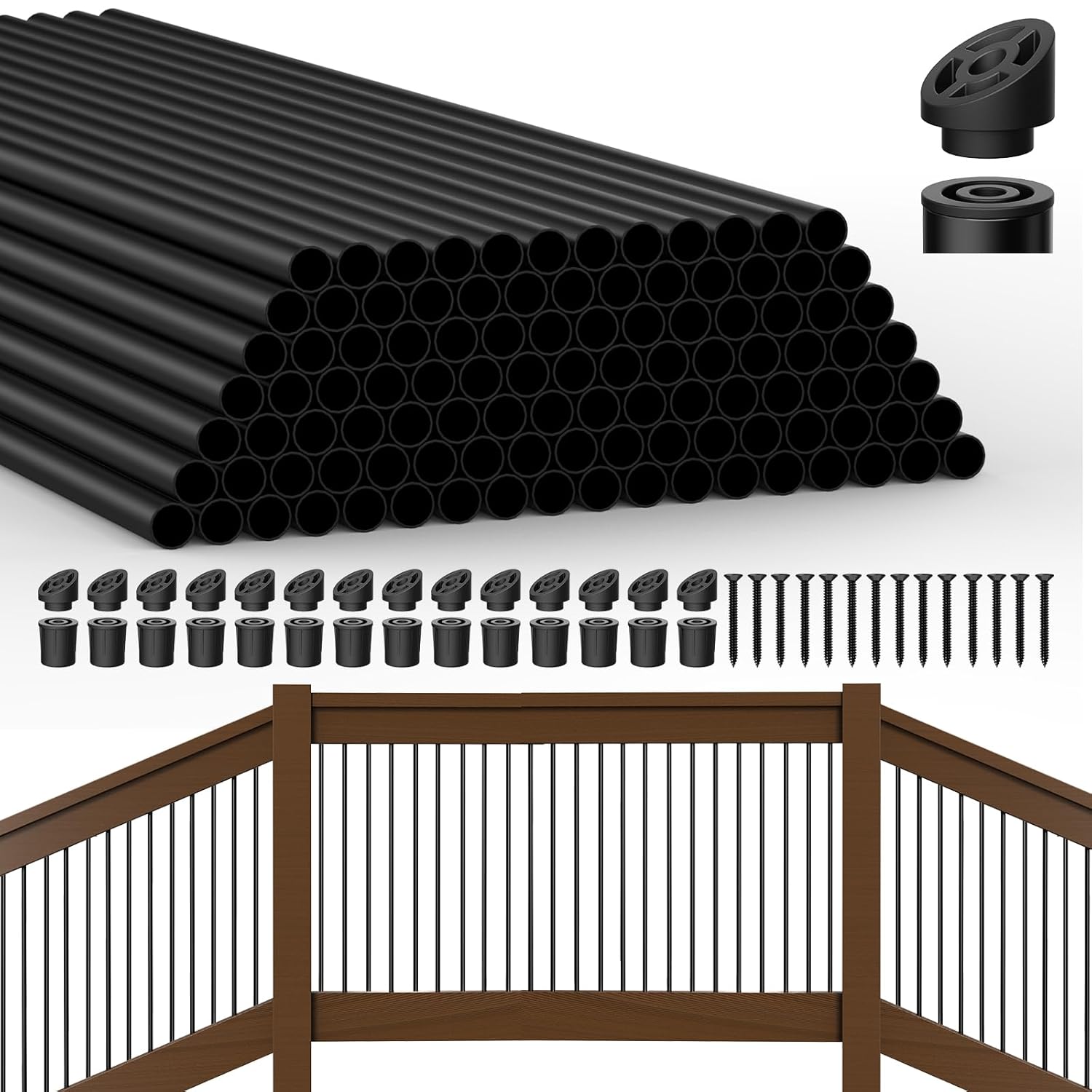 HYPERGIANT 105 Pack 26in Aluminum Deck Balusters for Railing