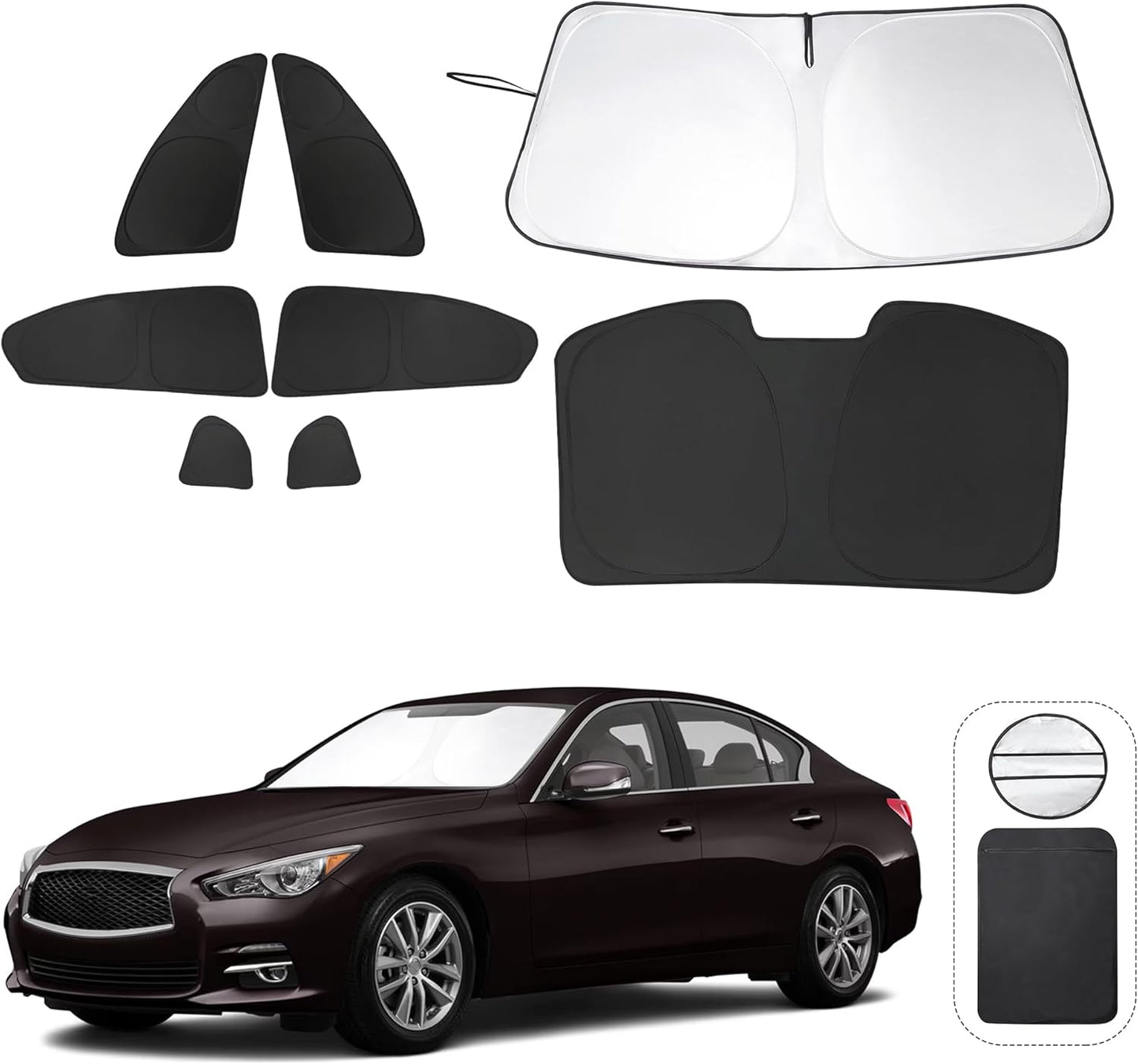 8PCS Window Shades for Q50 2014-2024: Ultimate Sun Protection