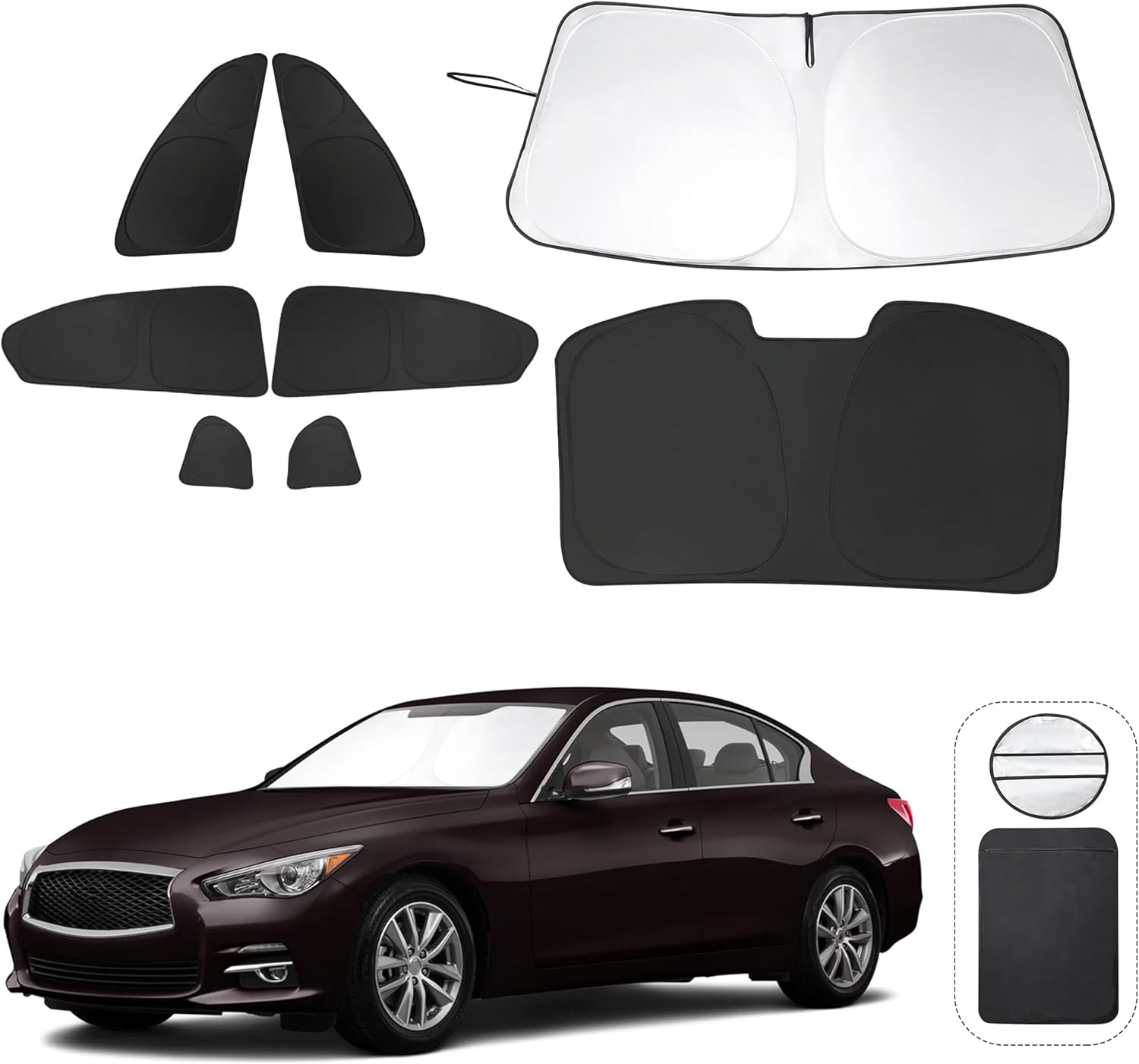 8PCS Window Shades for Q50 2014-2024: Ultimate Sun Protection
