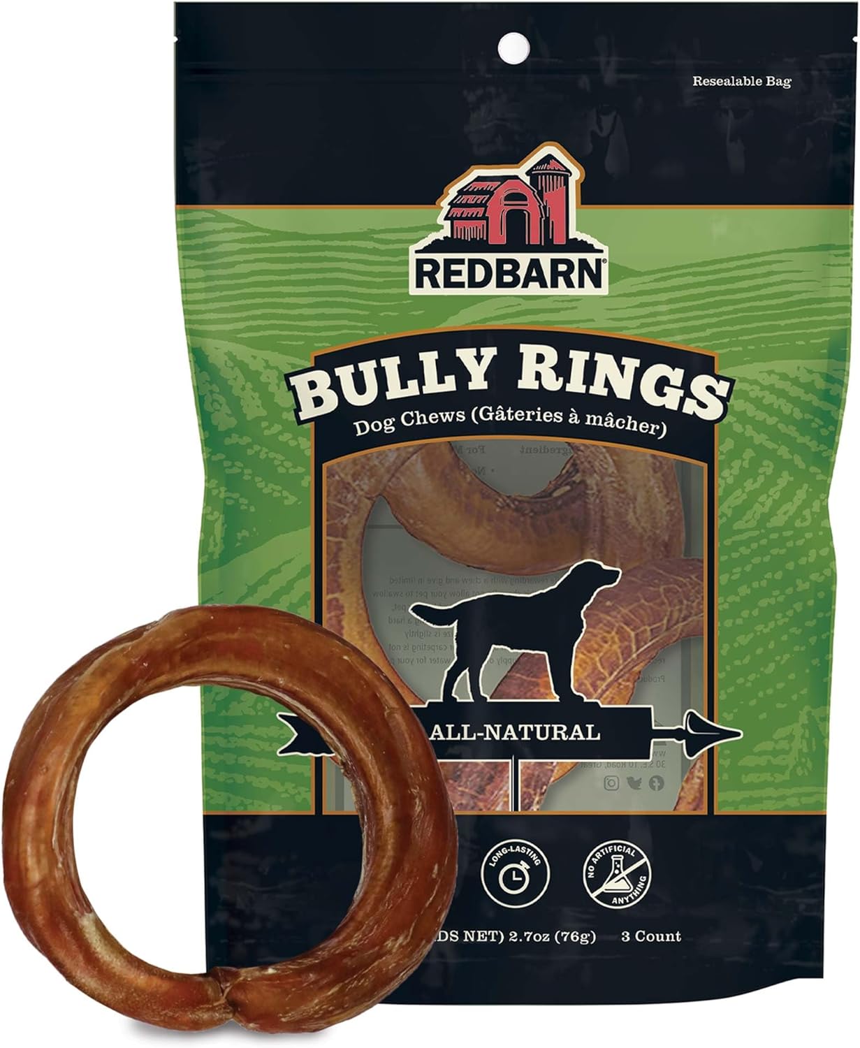 All-Natural Bully Stick Rings for Dogs - Premium Chew Treats