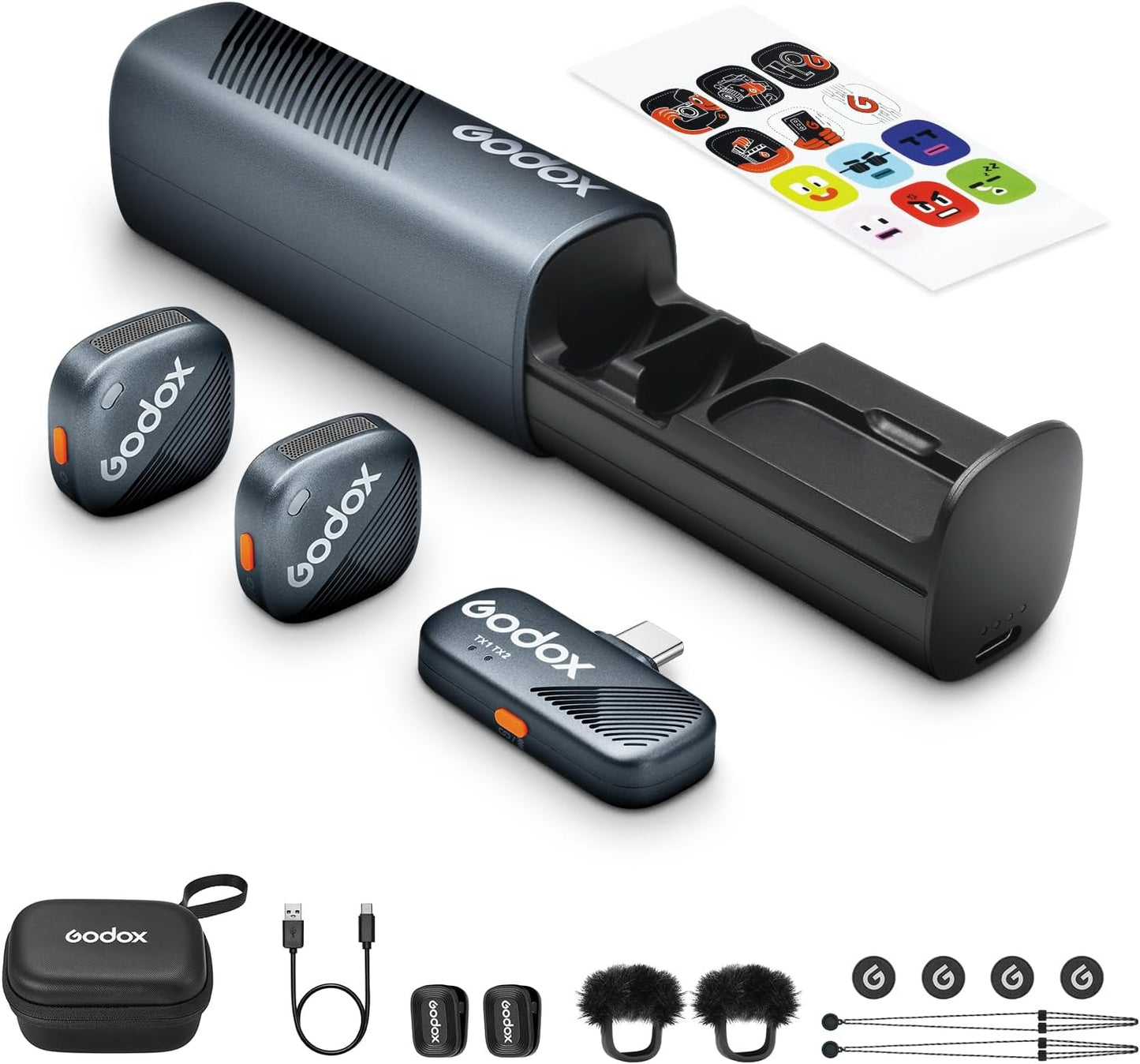 GODOX Cube-S Wireless Microphone System for Clear Audio Recording
