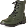 Lace-Up Combat Boots for Women - Comfortable Lug-Sole Design