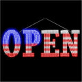 USA Flag 40in x 14in Extra Large LED Open Sign - Super Bright