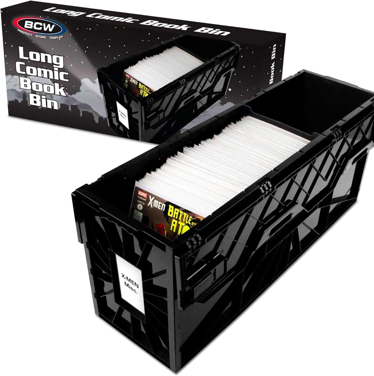 BCW Long Comic Book Bin - Heavy Duty Storage for 600 Comics
