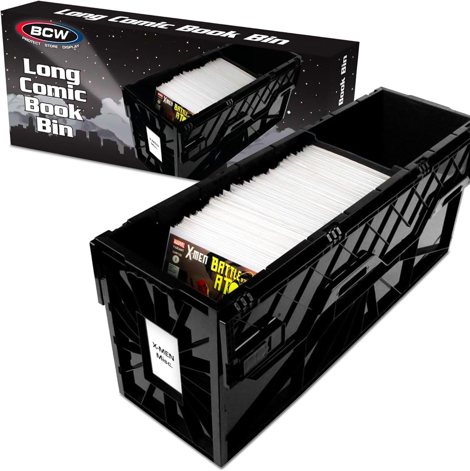 BCW Long Comic Book Bin - Heavy Duty Storage for 600 Comics
