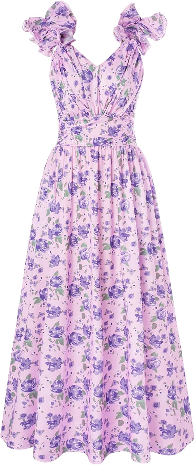2025 Women's Summer Floral Print Dress for Casual Occasions