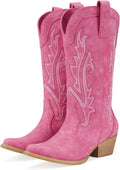 HISEA Rollda Cowboy Boots for Women - Comfortable Pointed