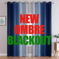 G2000 Ombre Blackout Curtains 84 in Navy Blue to Greyish White