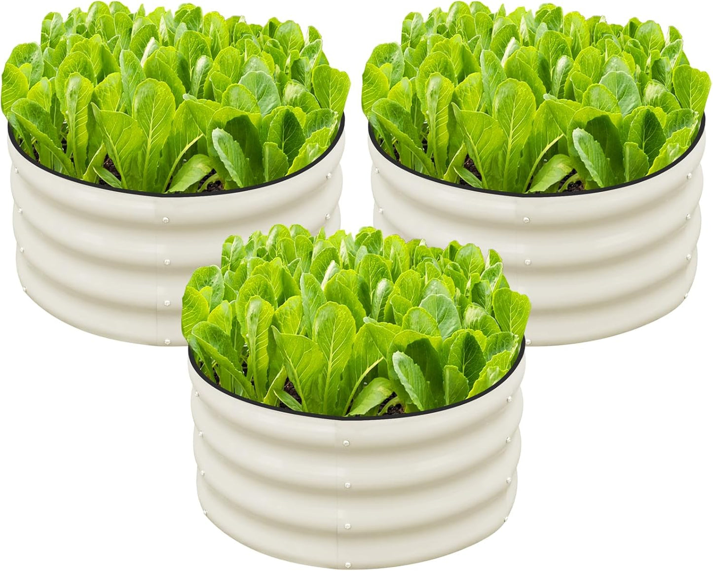 SnugNiture Round Galvanized Raised Garden Bed Kit for Plants