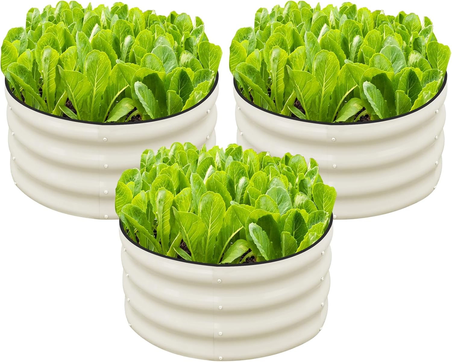SnugNiture Round Galvanized Raised Garden Bed Kit for Plants