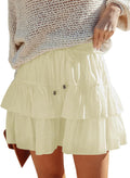 Flowy Shorts for Women Boho Ruffled Tiered Skorts Casual Wear