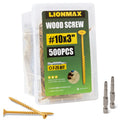 Deck Screws 3 in #10 x 3, 500 PCS Tan - Durable Exterior Decking