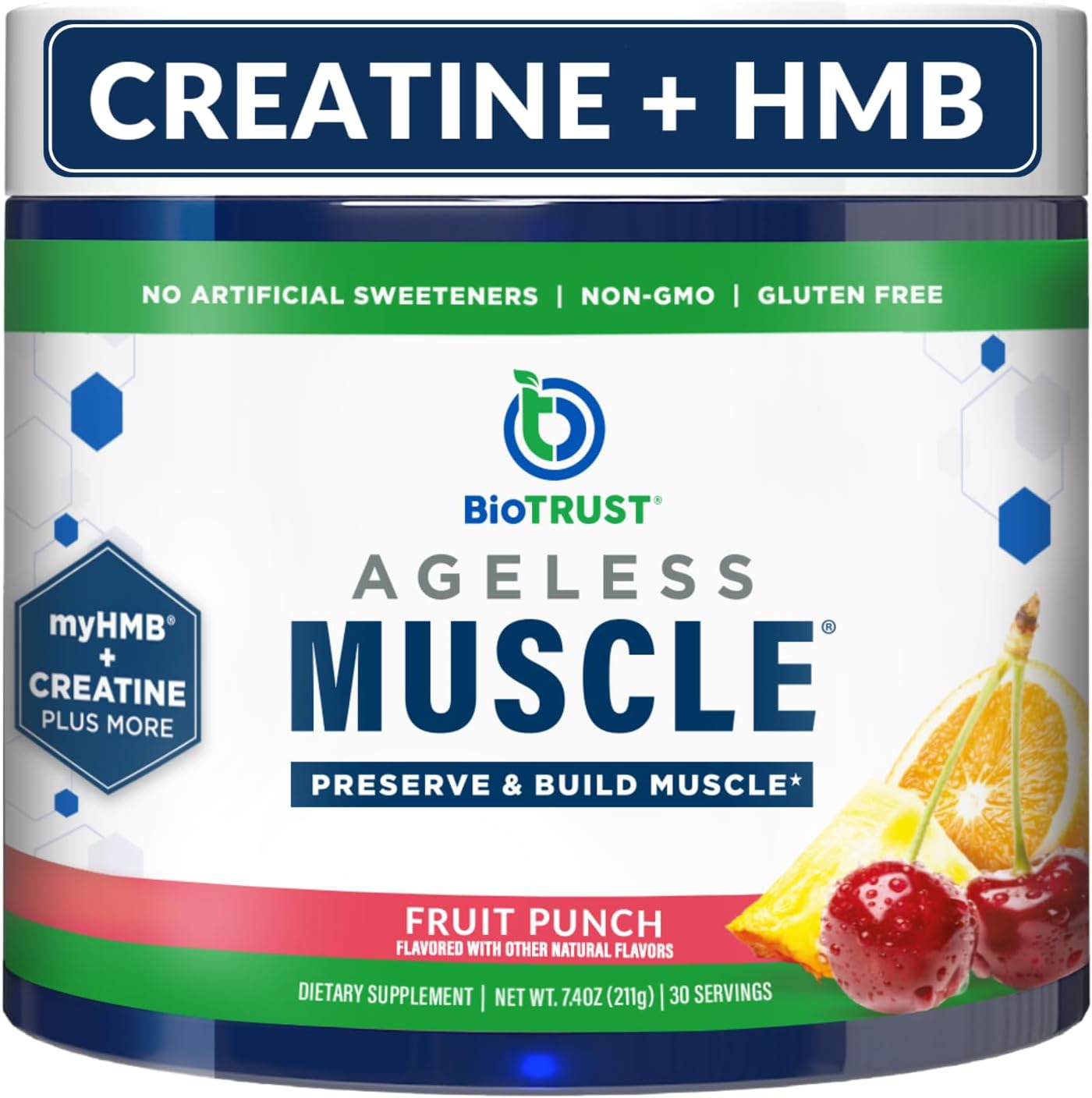 Ageless Muscle Builder - Creatine HMB Powder for Strength