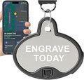 Silver YIP Smart Tag ID Custom Engraved Locator - Works with Apple