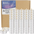 White Unscented Tealight Candles Set of 300 Bulk - 4 Hour Burn Time