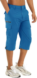 TACVASEN Men's Capri Pants for Hiking and Outdoor Activities