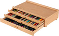 Upgraded 3-Drawer Wood Artist Supply Storage Box for Organizing