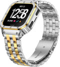 SUPLINK Metal Case and Band for Fitbit Sense 2 / Versa 4 - Rugged