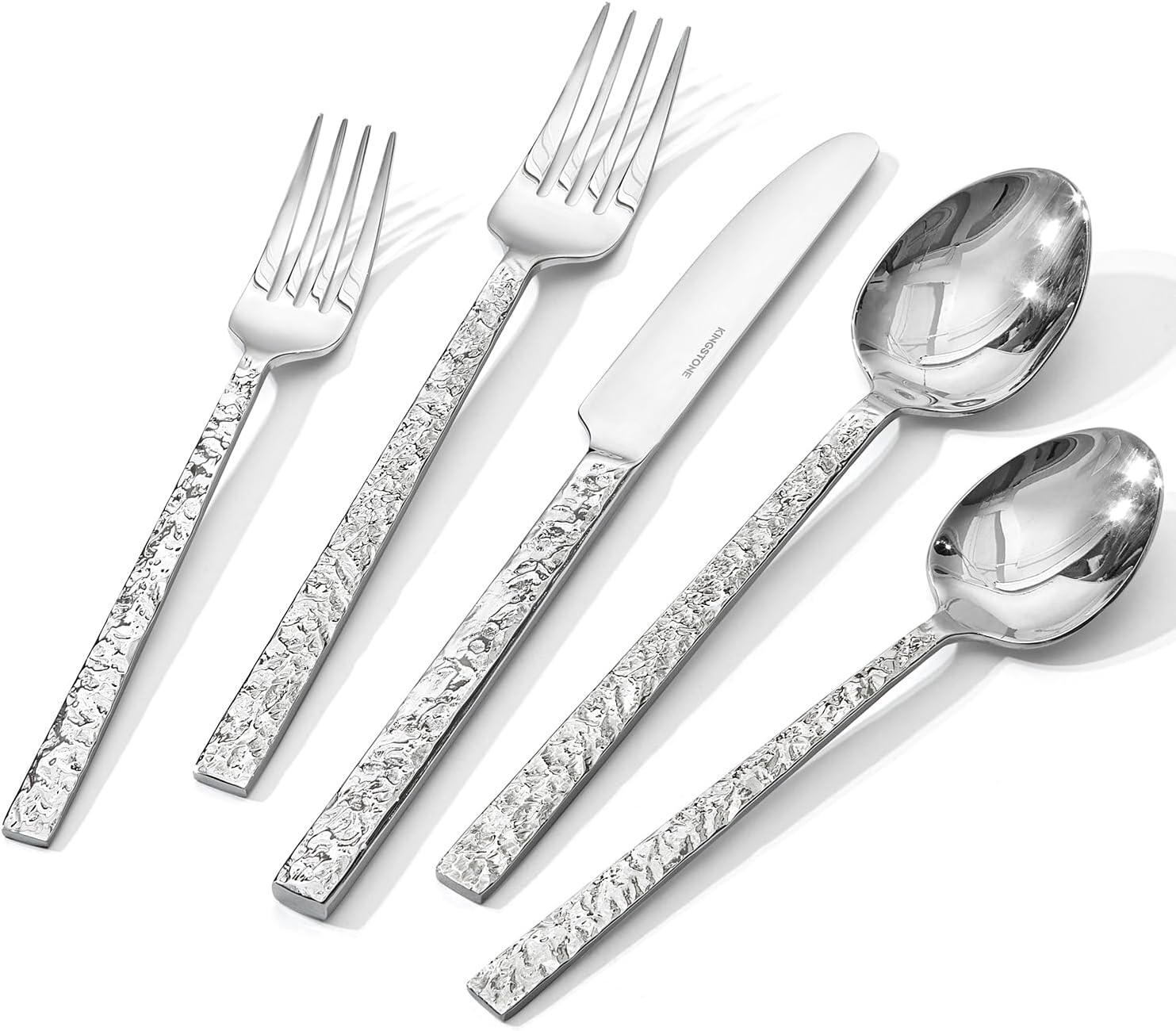 KINGSTONE 40 Pcs Hammered Silverware Set for 8 Review