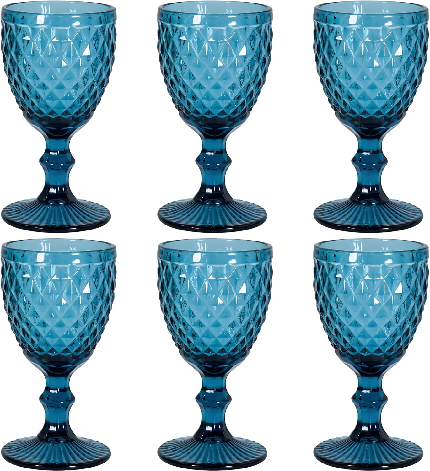 Vintage Wine Glasses Set of 6 for Elegant Table Settings