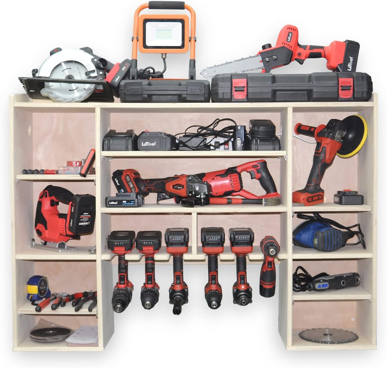 GDLF Power Tool Organizer Rack - Garage Bliss 