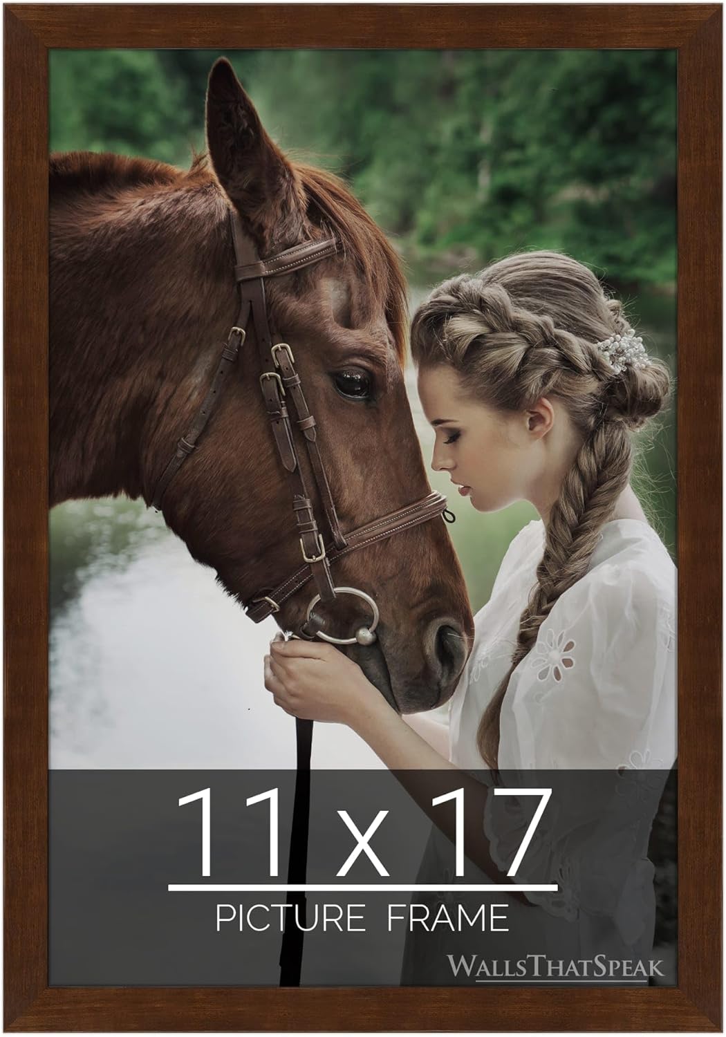 11x17 Mocha Walnut Picture Frame for Puzzles and Artwork