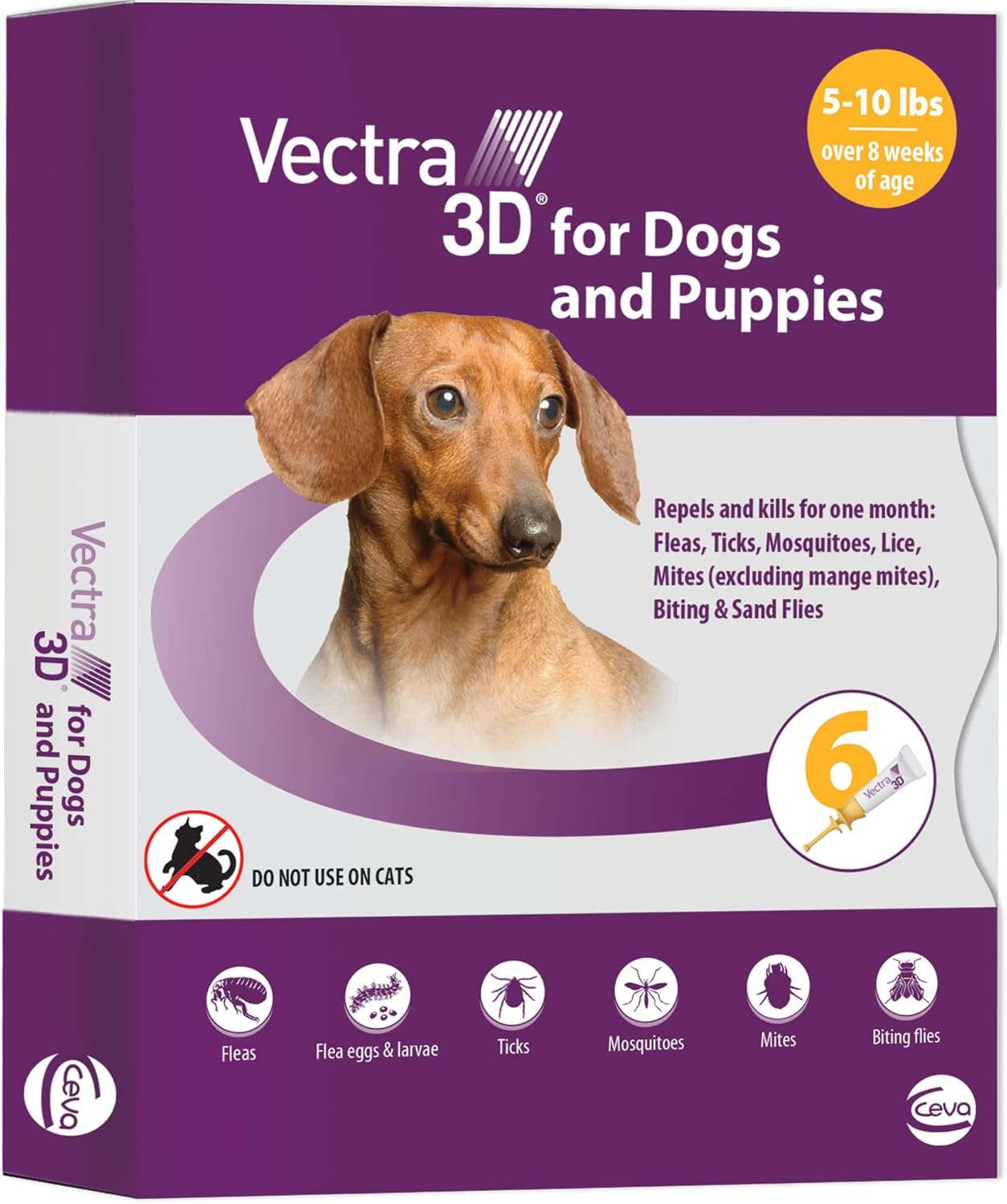 Vectra 3D Flea, Tick & Mosquito Treatment for Extra Small Dogs