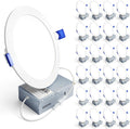 6 Inch LED Recessed Light Dimmable 6000K - Ultra-Thin Canless Wafer
