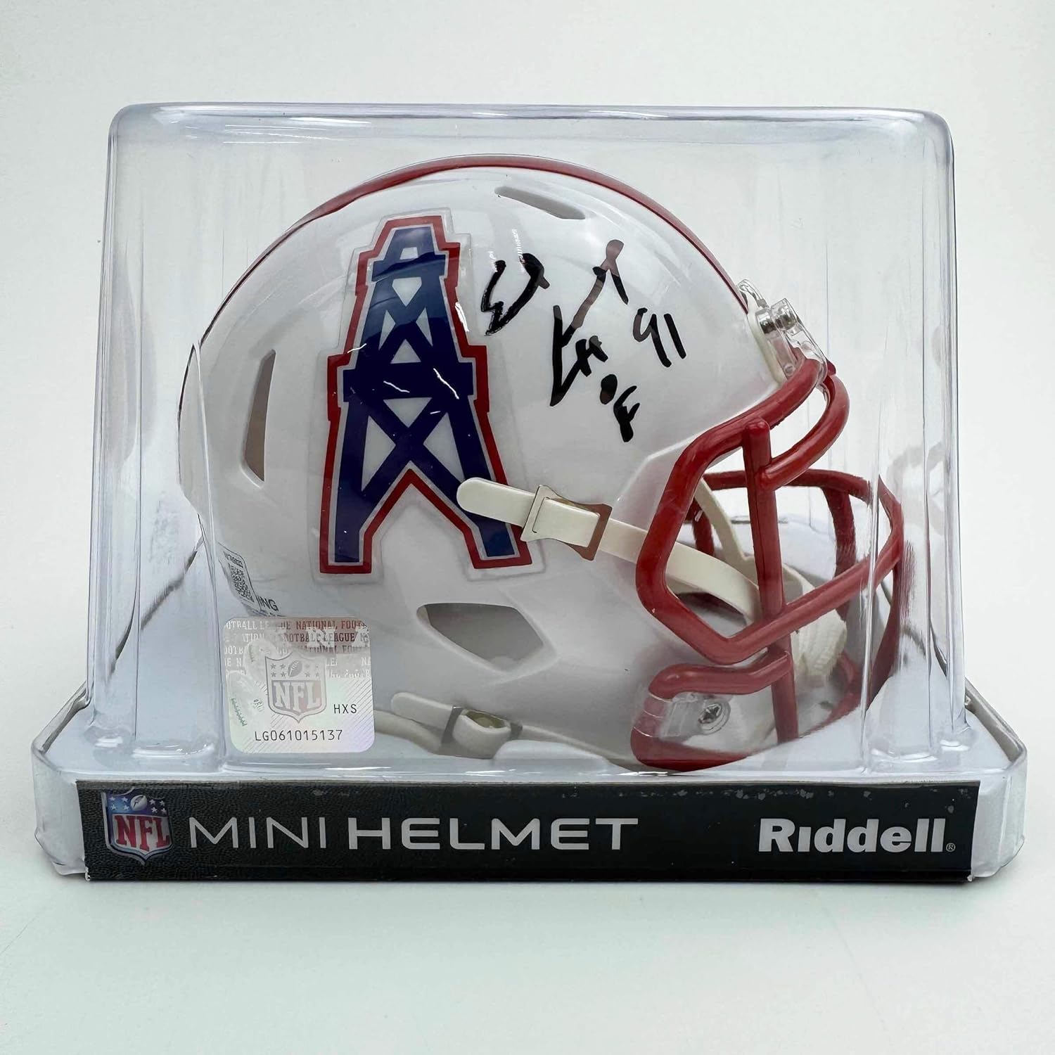 Autographed Earl Campbell Houston Oilers Mini Helmet - HOFSM