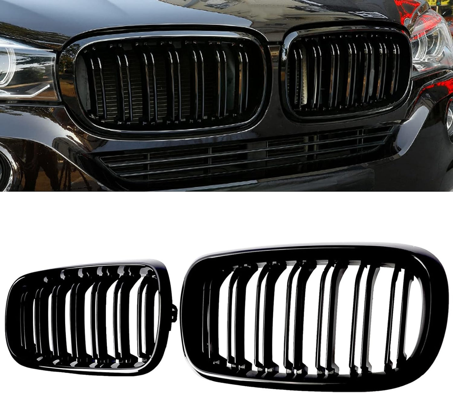 X5 F15 Grille Gloss Black Kidney Grill for 2014-2018 Models