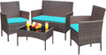 Greesum Patio Furniture 4 Piece Conversation Set - Cozy Outdoor