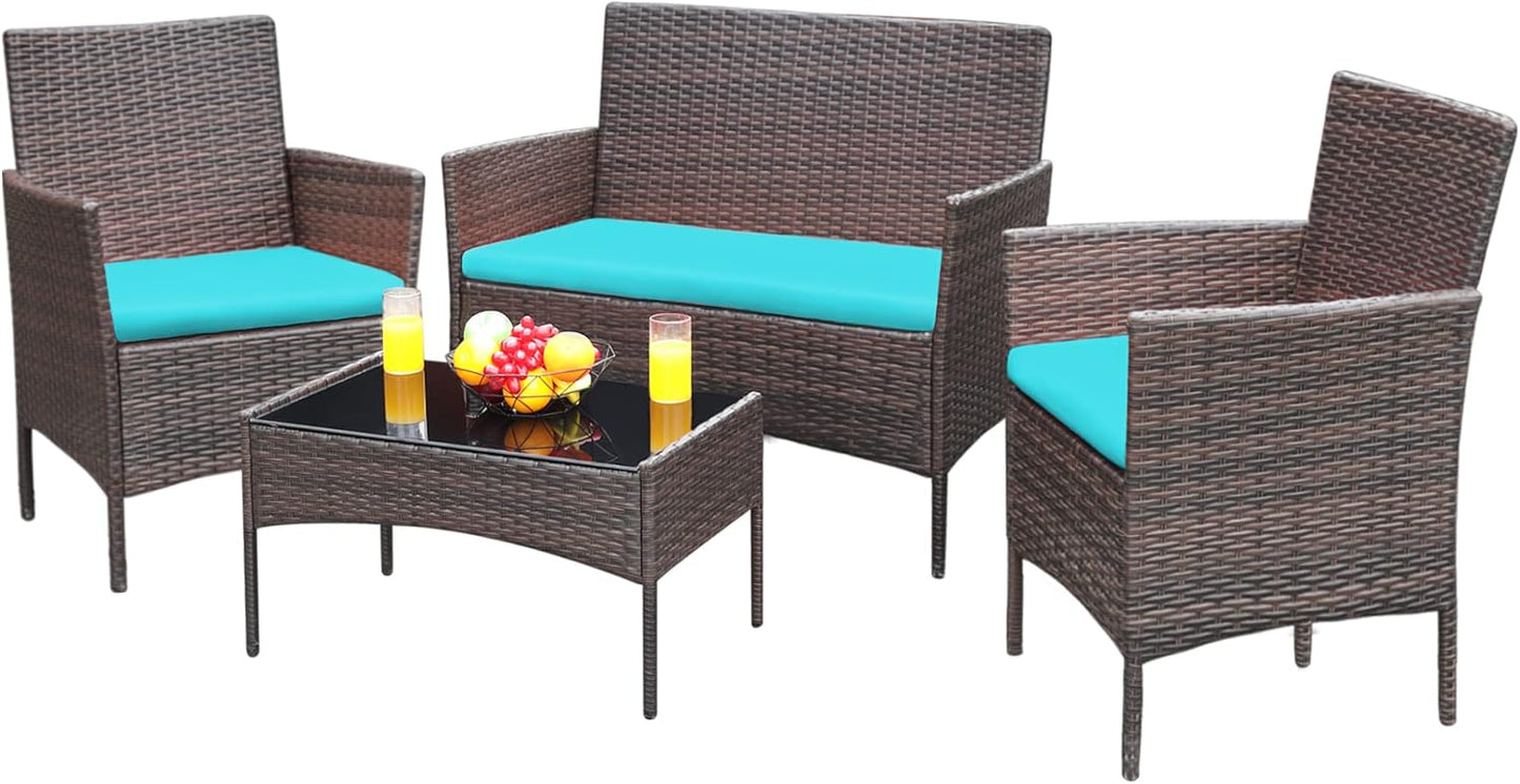 Greesum Patio Furniture 4 Pieces Set for Outdoor Relaxation