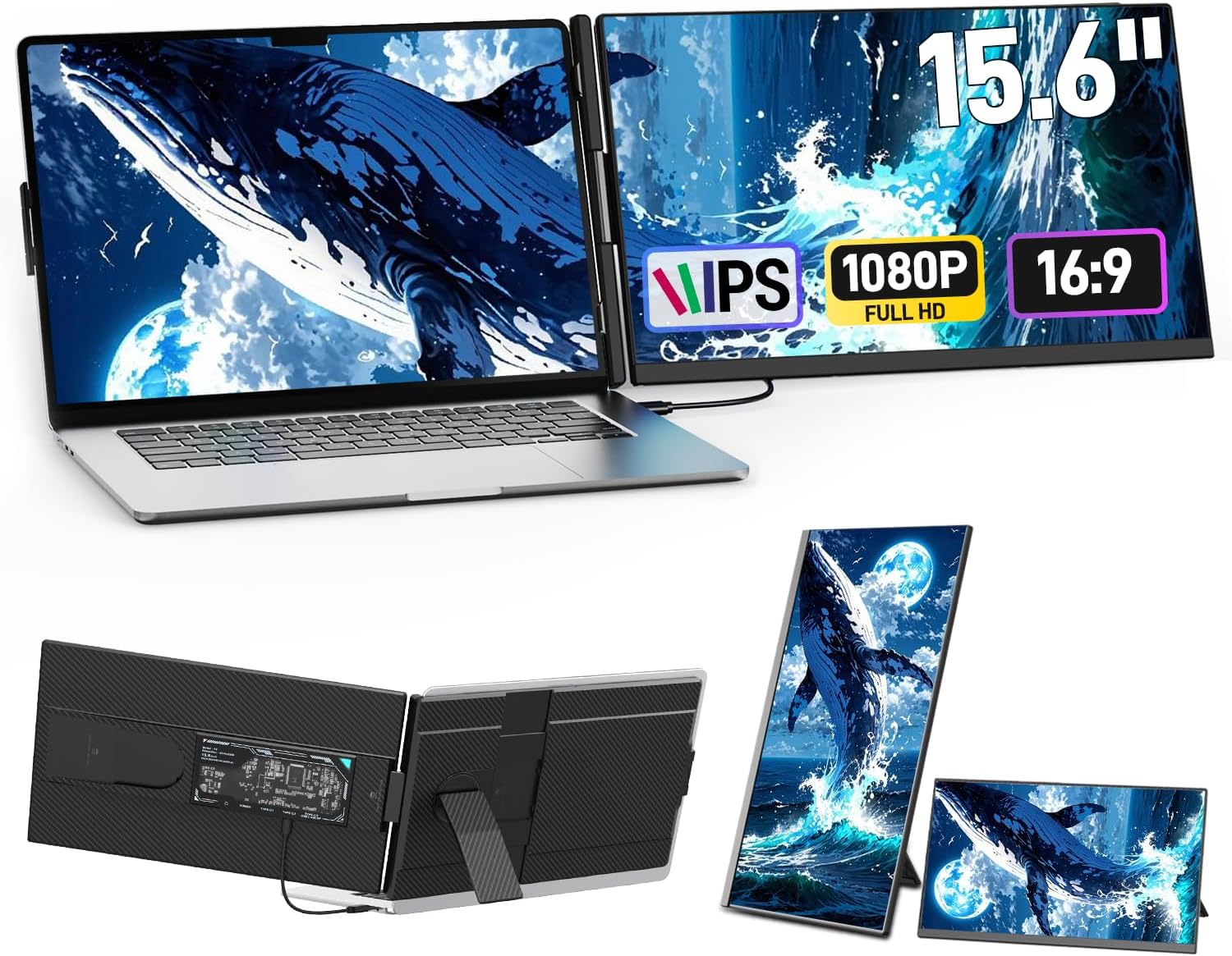 Vixtan 15.6'' FHD Portable Monitor - Expand Your Laptop Screen!