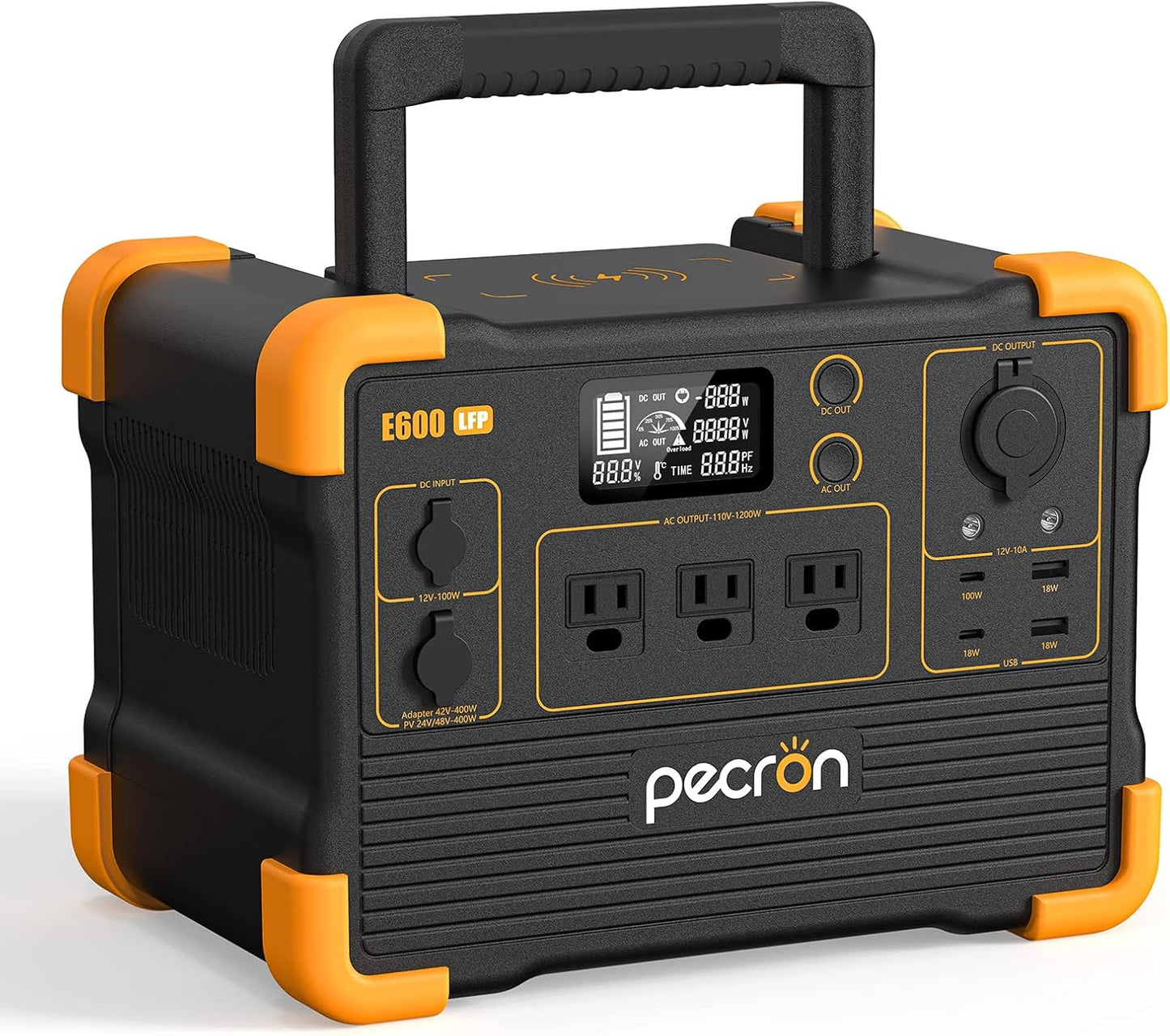Pecron E600LFP Solar Generator - 614Wh Power Backup