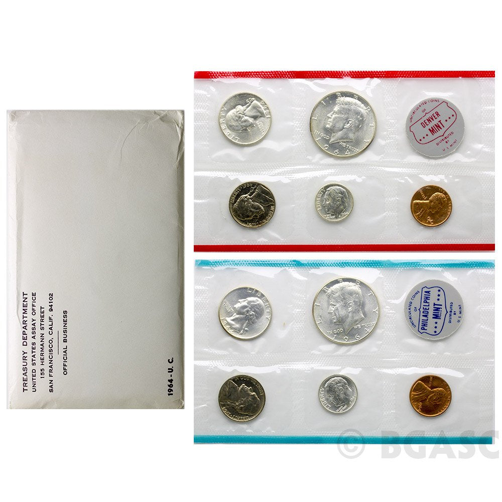 1964 P, D 10 Coin - U.S. Mint Uncirculated Quality Coins