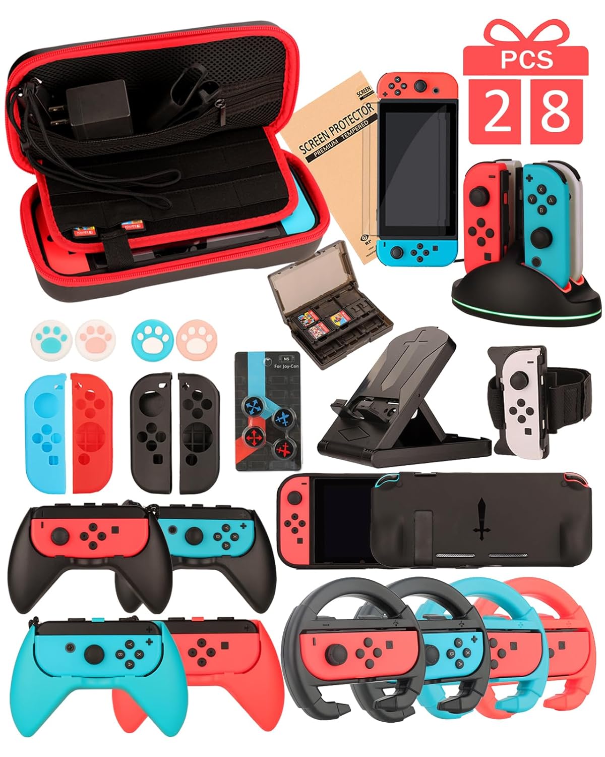 Switch Accessories Family Bundle for Nintendo Switch Gaming Fun