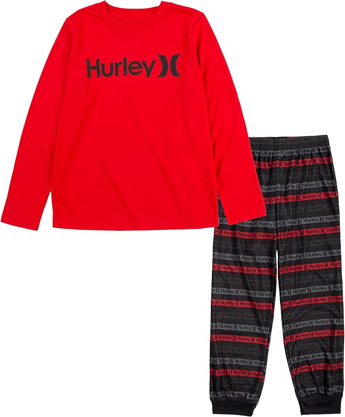 Hurley Boys' Pajama 2-Piece Set for Comfort and Style