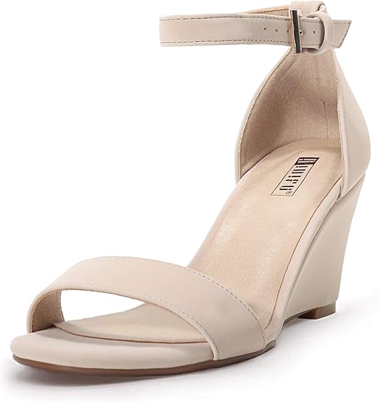 IDIFU Women's Classic Wedge Heels Sandals for Elegant Occasions
