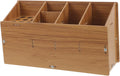 Wooden Haircut Scissor Holder and Comb Storage Box - Walnut Organizer