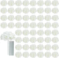 White Hydrangea Artificial Flowers Bulk 65pcs - Full, Realistic Heads