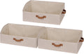 Closet Storage Bins Trapezoid Organizer Box 3-Pack - Open-Front Access