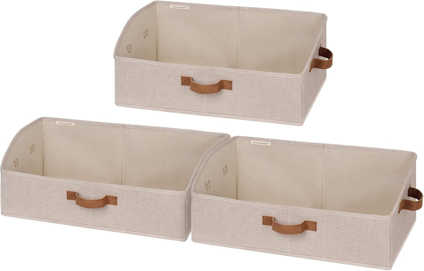 Trapezoid Organizer Box for Shelves - StorageWorks Storage Bins