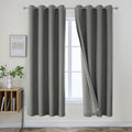 Blackout Curtains 72 in 2 Panels - Full Room Darkening Linen Look
