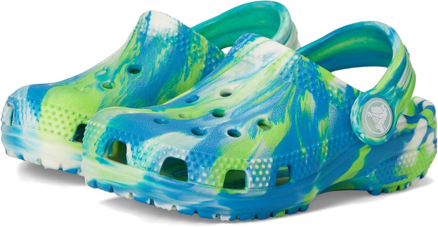 Crocs Kids' Classic Marbled Tie-Dye Clog for Playful Adventures
