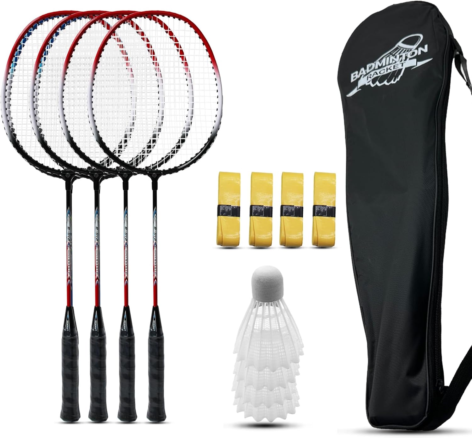 Magicorange Badminton Rackets Set of 4 for Outdoor Fun
