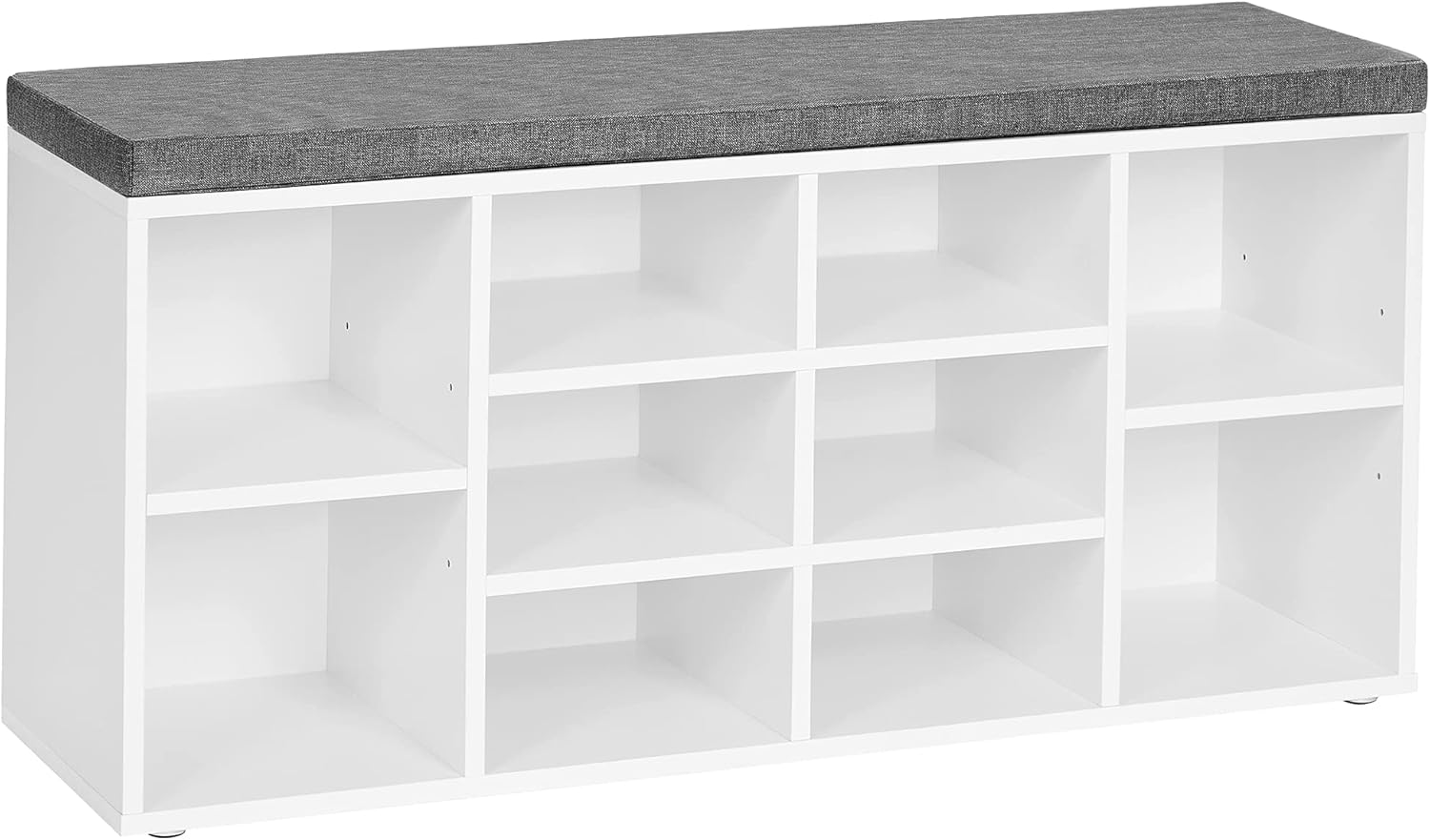 VASAGLE CUSTOS Collection Shoe Bench with 10 Compartments