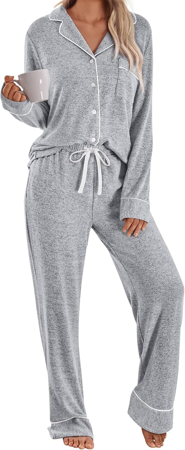 LILLUSORY Womens Pajamas Sets for Cozy Fall Sleepwear