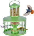 Caged Bird Feeders Squirrel-Proof Tube Feeder - Clear 2.8 lb Capacity