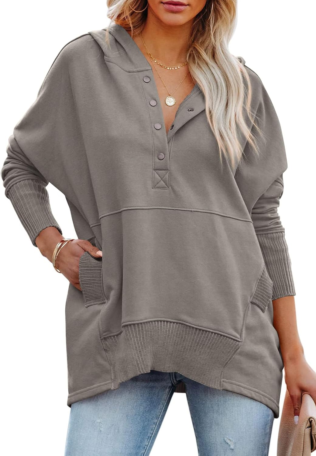 PRETTYGARDEN Women's Casual Long Sleeve Zipper Sweatshirt Tops