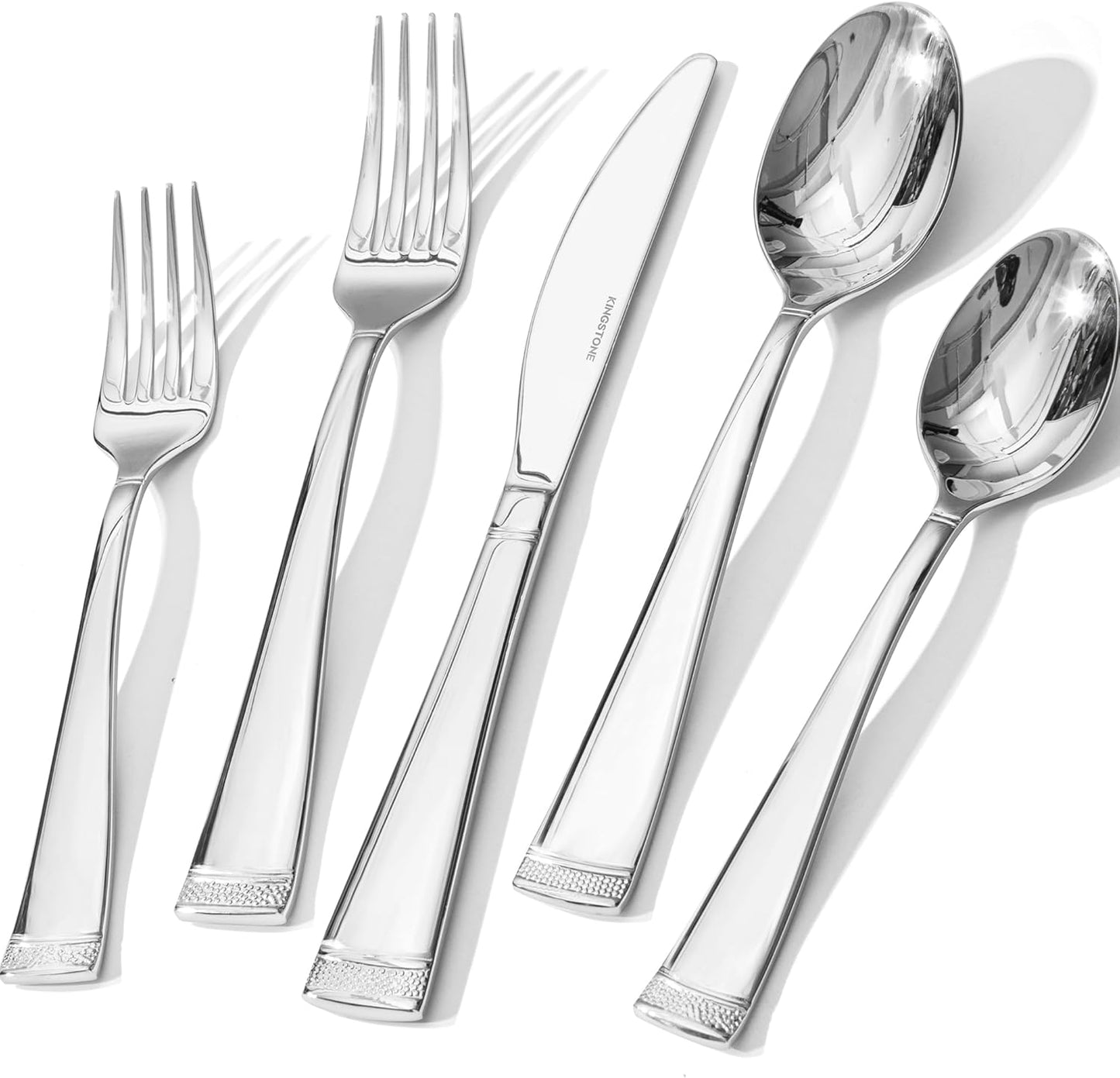 KINGSTONE Silverware Set - 20-Piece Flatware Set for 4